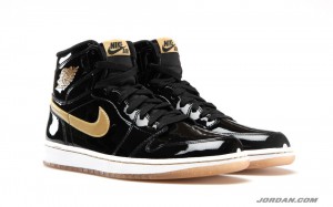 Air Jordan Retro 1 OG Black Metallic Gold 2013