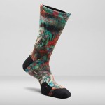 LeBron 11 Black Gum Nike Elite Digital Ink Socks
