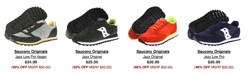 Saucony Originals 50% Off