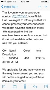 Finish Line What The LeBron WTL 11 Canceled Orders