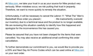 Nike What The LeBron WTL 11 Canceled orders