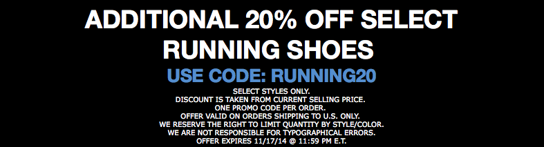 Sunday Steals: 20% Off Running Shoes