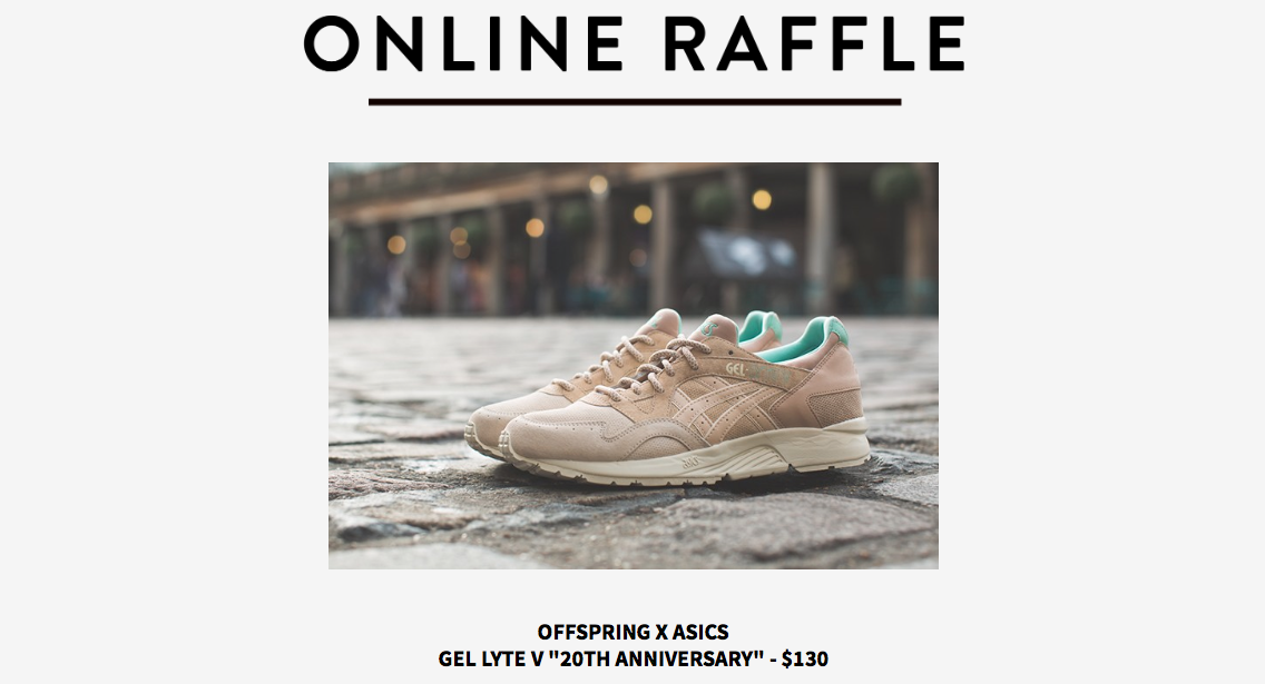 Offspring x Asics Raffle