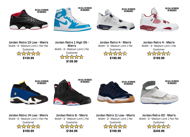 Huge Eastbay Jordan Restock