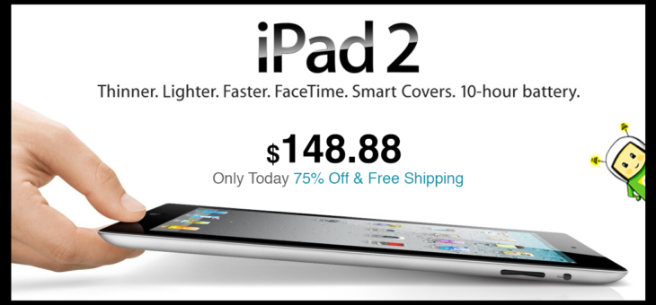 iPad 2 on sale for $149 with no tax and free shipping