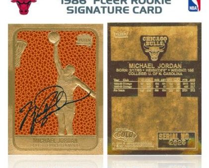 Michael Jordan 23k Gold Signature Rookie Card – $17 with Free Shipping