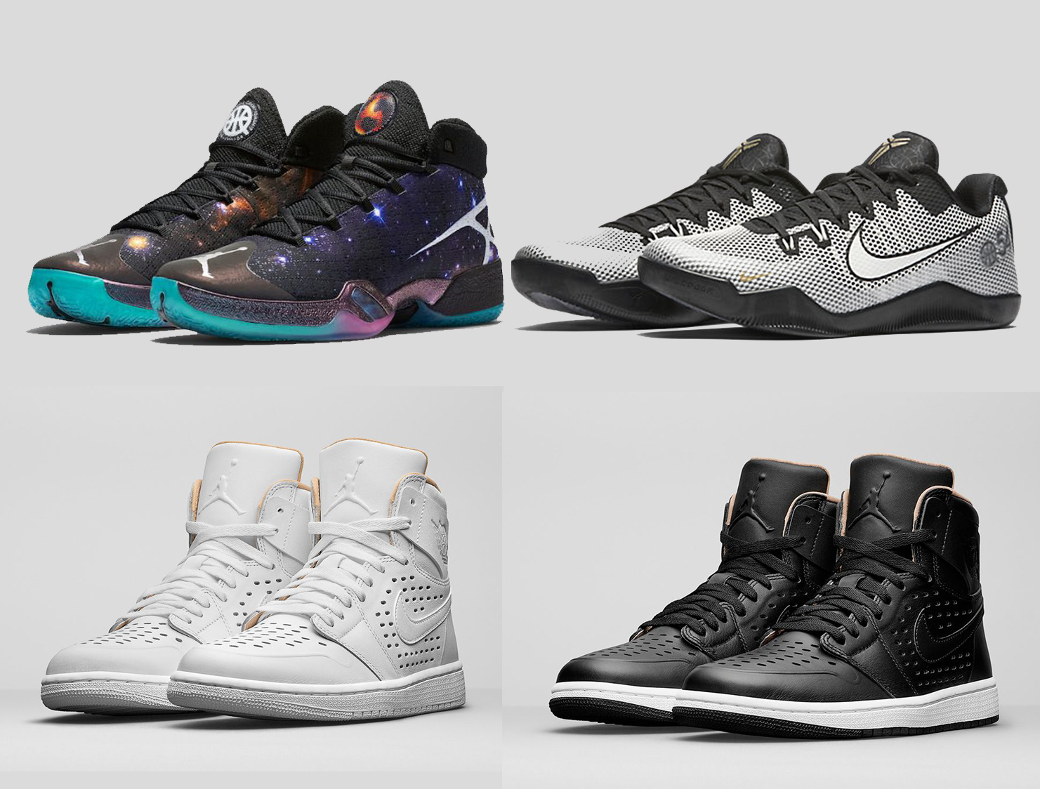 The Quai 54 Kobe, Jordan XXX Cosmos and Retro 1 Perf Pack are available NOW! Good Luck!