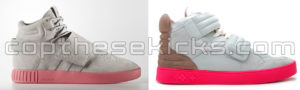 Comparison of the Adidas Tubular Invader Strap BA7878 and the Kanye West x LV Jasper 759438