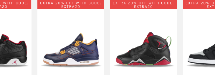 Double Discounts on select Retro Jordans