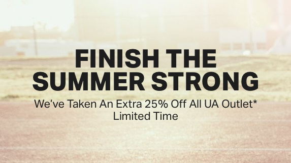Extra 25% off Under Armour