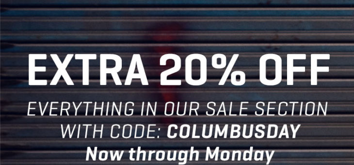 Additional 20% Off Sale Items – Columbus Day 2016 Coupon