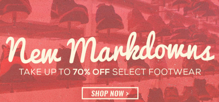 New Markdowns on kicks… Up to 70% Off!