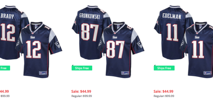 PATS FANS – Brady and Gronk Jerseys are 55% OFF! – Only $45 with FREE Shipping