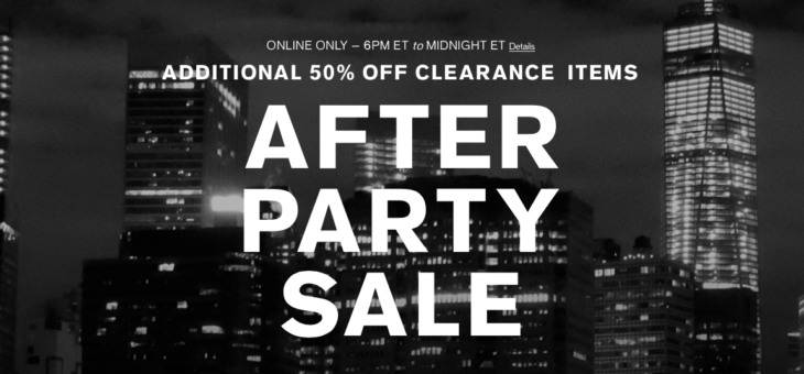 For the next 2 hours only – Extra 50% off Sale