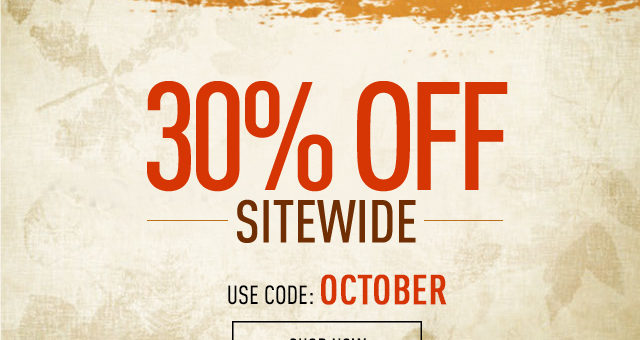 30% Off Columbus Day Sale