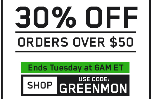 GREEN MONDAY SALE – 30% Off NFL & NBA Jerseys and Gear