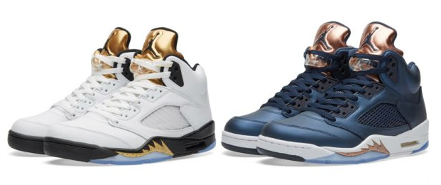 Jordan Retro 5 Gold and Bronze Under Retail