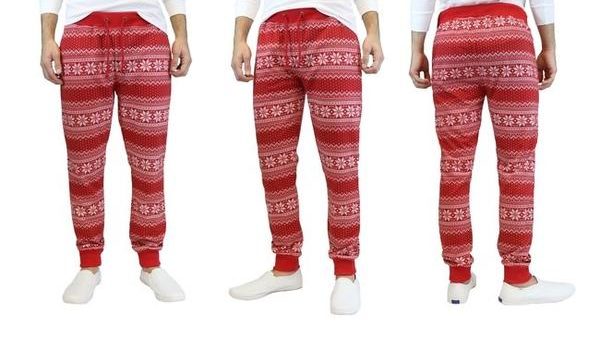 “Ugly Christmas Sweater” French Terry Knit Joggers on sale for $15