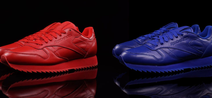 Reebok Classic Leather Triple Red and Blue on sale for $28 (retail $95)