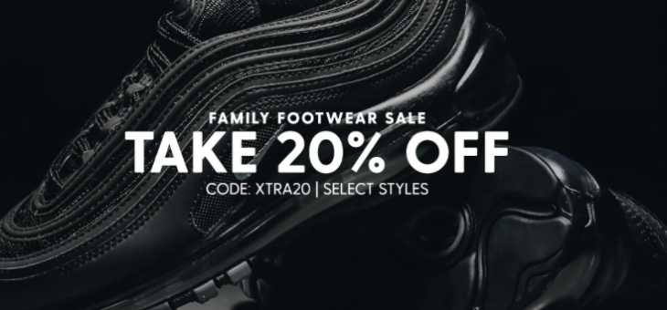 Extra 20% off sneakers ends October 1st