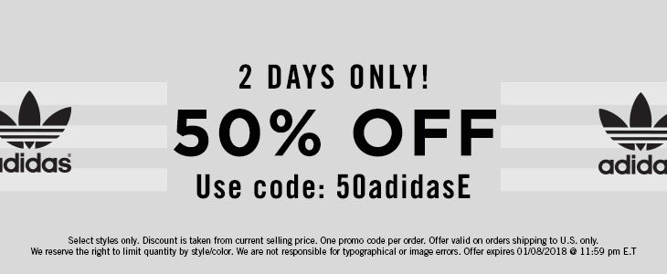 ENDS TONIGHT – 50% off adidas clothing