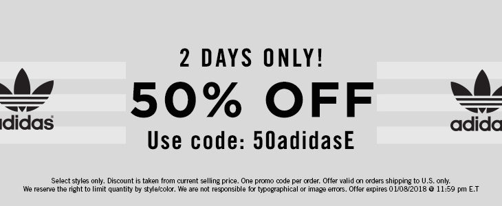 ENDS TONIGHT – 50% off adidas clothing