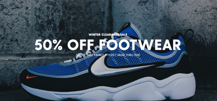 50% off Footwear Winter Sale