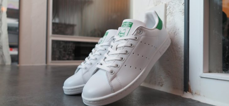 White Leather Adidas Stan Smith on sale for $56