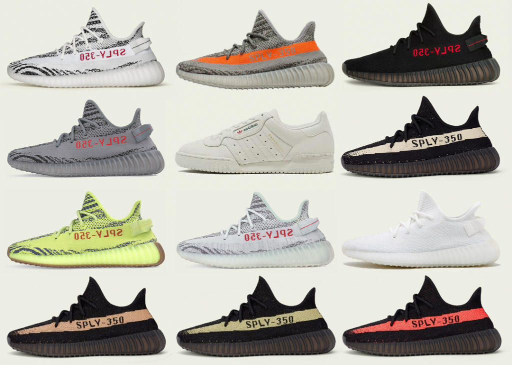 all pairs of yeezys