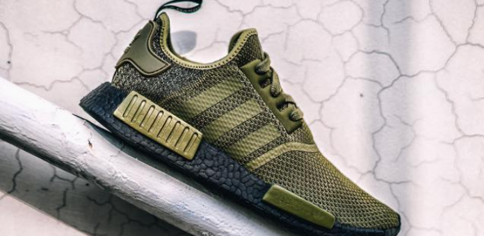 Adidas NMD R1 Olive with Black Boost on sale for just $93